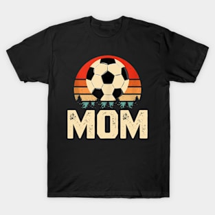 Retro Soccer Mother's Day Gift for Soccer Player Mom T-Shirt